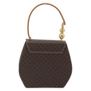 CELINE Macadam Canvas Star Ball Hand Bag PVC Leather Brown Gold Auth 195060-2