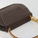 CELINE Macadam Canvas Star Ball Hand Bag PVC Leather Brown Gold Auth 195060-6
