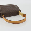 CELINE Macadam Canvas Star Ball Hand Bag PVC Leather Brown Gold Auth 195060-7