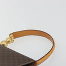 CELINE Macadam Canvas Star Ball Hand Bag PVC Leather Brown Gold Auth 195060-14