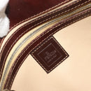 FENDI Shoulder Bag Harako leather Beige Silver Auth 195061-16