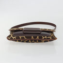 FENDI Shoulder Bag Harako leather Beige Silver Auth 195061-9