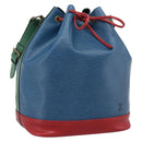 LOUIS VUITTON Epi Tricolor Noe Shoulder Bag Blue Red Green M44082 LV Auth 195062-1