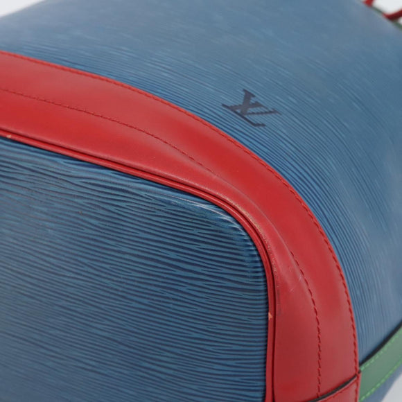 LOUIS VUITTON Epi Tricolor Noe Shoulder Bag Blue Red Green M44082 LV Auth 195062