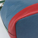 LOUIS VUITTON Epi Tricolor Noe Shoulder Bag Blue Red Green M44082 LV Auth 195062-16