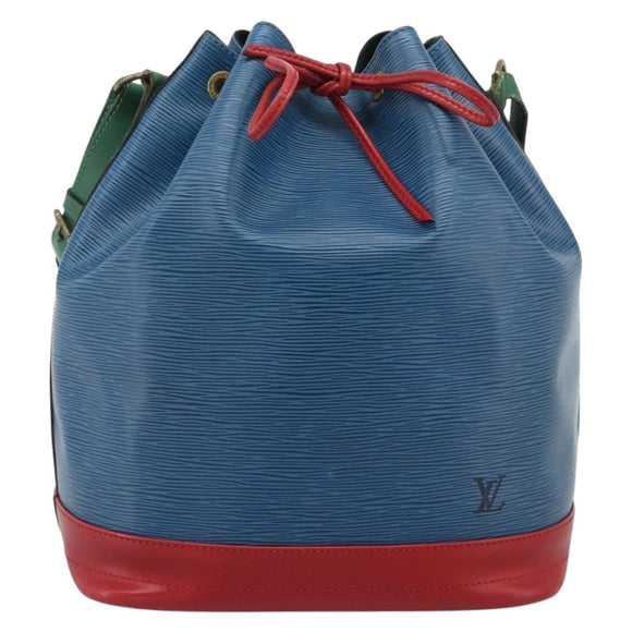 LOUIS VUITTON Epi Tricolor Noe Shoulder Bag Blue Red Green M44082 LV Auth 195062