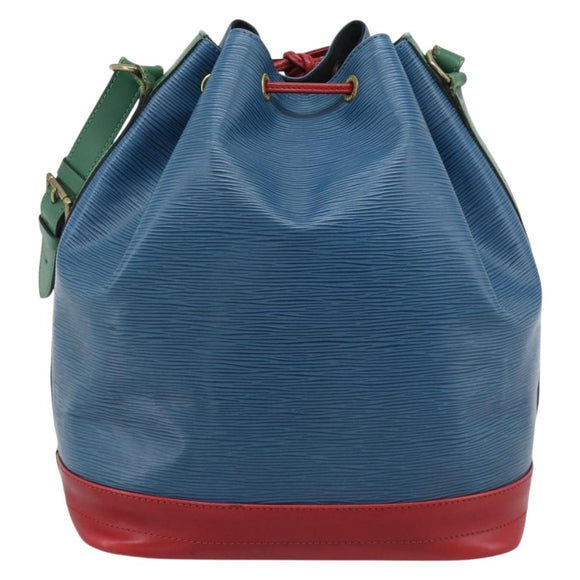 LOUIS VUITTON Epi Tricolor Noe Shoulder Bag Blue Red Green M44082 LV Auth 195062
