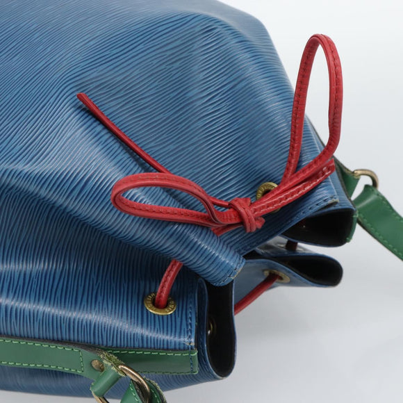LOUIS VUITTON Epi Tricolor Noe Shoulder Bag Blue Red Green M44082 LV Auth 195062