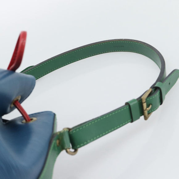 LOUIS VUITTON Epi Tricolor Noe Shoulder Bag Blue Red Green M44082 LV Auth 195062