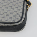 GUCCI Micro GG Canvas Shoulder Bag PVC Navy Gold Auth 195064-16