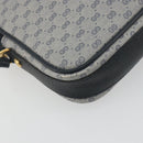 GUCCI Micro GG Canvas Shoulder Bag PVC Navy Gold Auth 195064-17