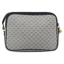 GUCCI Micro GG Canvas Shoulder Bag PVC Navy Gold Auth 195064-2