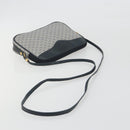 GUCCI Micro GG Canvas Shoulder Bag PVC Navy Gold Auth 195064-7