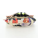 VERSACE Chain Shoulder Bag Canvas Multicolor Gold Auth 195065M-5