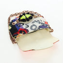 VERSACE Chain Shoulder Bag Canvas Multicolor Gold Auth 195065M-22