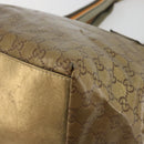 GUCCI GG Canvas GG Crystal Tote Bag Coated Canvas Gold 131230 Auth 195067-9