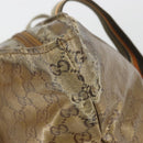 GUCCI GG Canvas GG Crystal Tote Bag Coated Canvas Gold 131230 Auth 195067-10