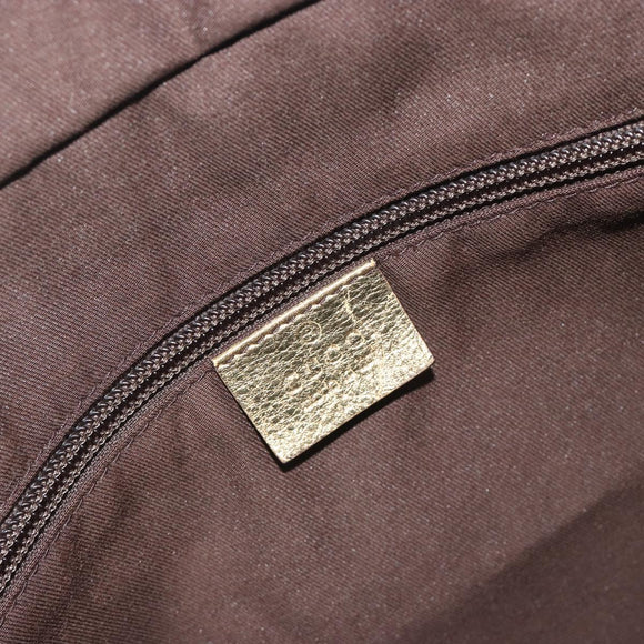 GUCCI GG Canvas GG Crystal Tote Bag Coated Canvas Gold 131230 Auth 195067