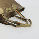 GUCCI GG Canvas GG Crystal Tote Bag Coated Canvas Gold 131230 Auth 195067-7