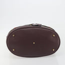 BURBERRY Nova Check Shoulder Bag Canvas Leather Silver Bordeaux Auth 195068-5