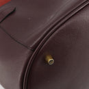 BURBERRY Nova Check Shoulder Bag Canvas Leather Silver Bordeaux Auth 195068-10