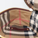 BURBERRY Nova Check Shoulder Bag Canvas Leather Silver Bordeaux Auth 195068-25