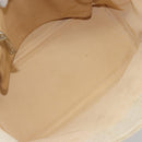 CHANEL Choco Bar Cambon Chain Tote Bag Canvas Beige Silver CC Auth 195070A-16