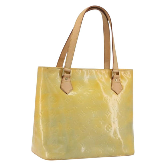 LOUIS VUITTON Monogram Vernis Houston Hand Bag Gris M91053 LV Auth 195071