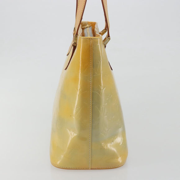 LOUIS VUITTON Monogram Vernis Houston Hand Bag Gris M91053 LV Auth 195071