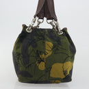Miu Miu Tote Bag Canvas Green Silver Auth 195073A-4