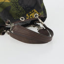 Miu Miu Tote Bag Canvas Green Silver Auth 195073A-7