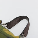 Miu Miu Tote Bag Canvas Green Silver Auth 195073A-8