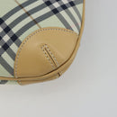 BURBERRY Nova Check Blue Label Shoulder Bag Nylon Green Silver Auth 195078A-16