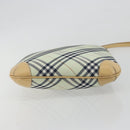 BURBERRY Nova Check Blue Label Shoulder Bag Nylon Green Silver Auth 195078A-5