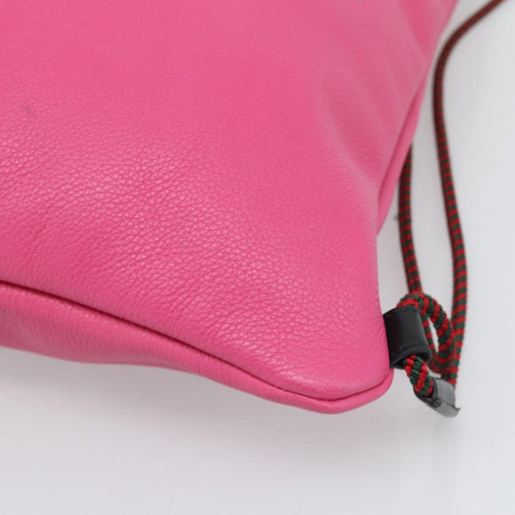 GUCCI Drawstring Backpack Leather Pink 516639 Auth 195079A