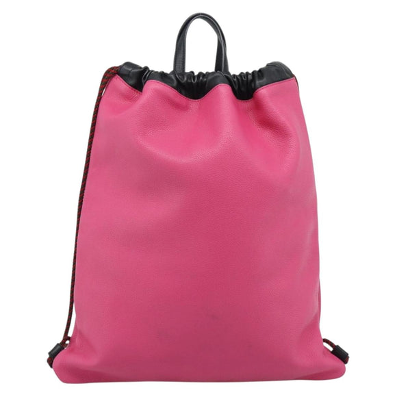 GUCCI Drawstring Backpack Leather Pink 516639 Auth 195079A
