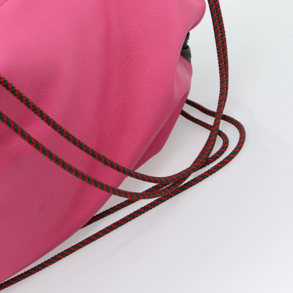 GUCCI Drawstring Backpack Leather Pink 516639 Auth 195079A