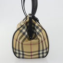 BURBERRY Nova Check Tote Bag PVC Beige Silver Auth 195080A-4