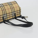 BURBERRY Nova Check Tote Bag PVC Beige Silver Auth 195080A-7