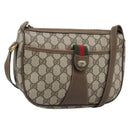 GUCCI GG Supreme Web Sherry Line Bag PVC Beige Gold 89 02 032 Auth 195081-1
