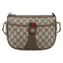 GUCCI GG Supreme Web Sherry Line Bag PVC Beige Gold 89 02 032 Auth 195081-13