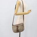 GUCCI GG Supreme Web Sherry Line Bag PVC Beige Gold 89 02 032 Auth 195081-24
