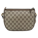 GUCCI GG Supreme Web Sherry Line Bag PVC Beige Gold 89 02 032 Auth 195081-2