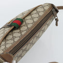 GUCCI GG Supreme Web Sherry Line Bag PVC Beige Gold 89 02 032 Auth 195081-6