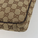 GUCCI GG Canvas Shoulder Bag Beige Silver 92551 Auth 195083-14