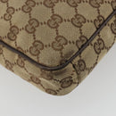 GUCCI GG Canvas Shoulder Bag Beige Silver 92551 Auth 195083-17