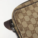 GUCCI GG Canvas Shoulder Bag Beige Silver 92551 Auth 195083-9
