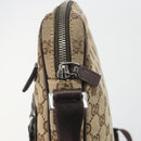 GUCCI GG Canvas Shoulder Bag Beige Silver 92551 Auth 195083-10