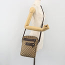 GUCCI GG Canvas Shoulder Bag Beige Silver 92551 Auth 195083-24