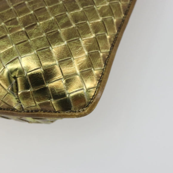 BOTTEGA VENETA INTRECCIATO Tote Bag Leather Gold 189228 Auth 195086A